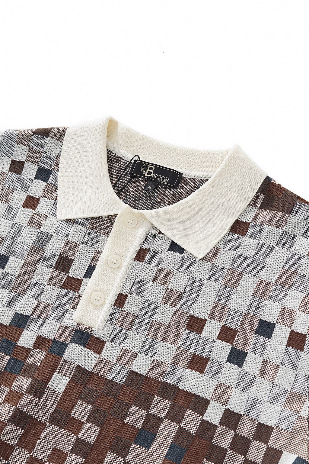 Pixel Fade Polo WHITE - My Men's Shop