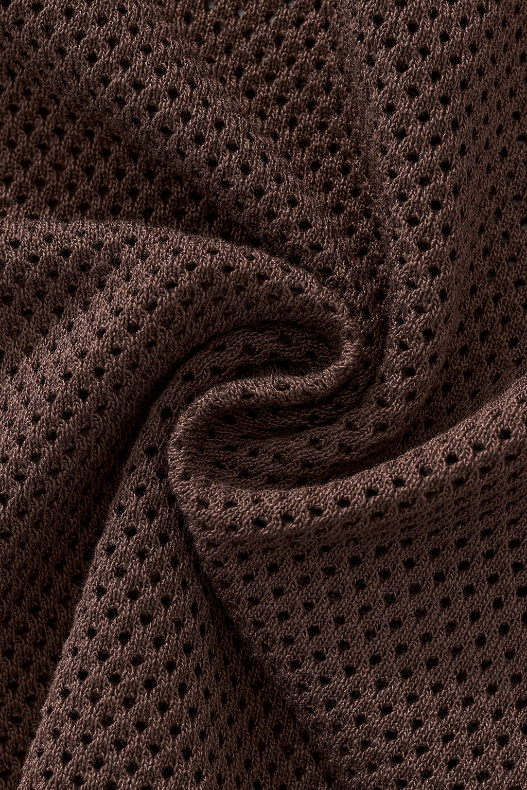 Contrast Trim Mesh Button-Up COFFEE - My Men's Shop