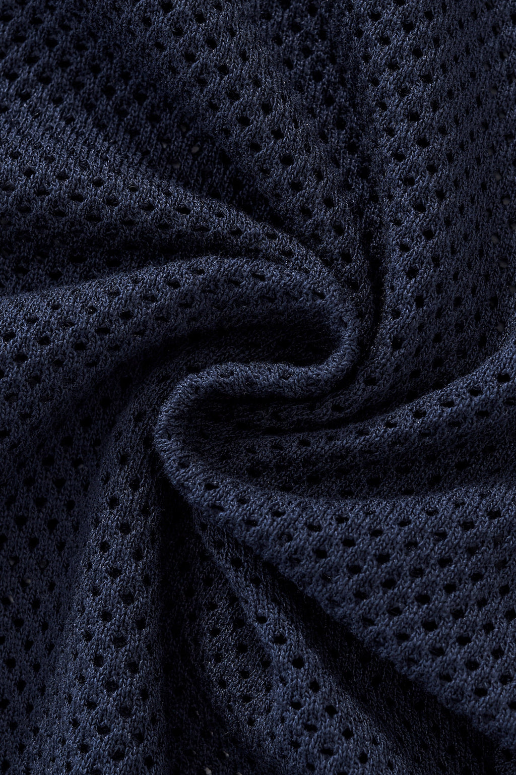 Contrast Trim Mesh Button-Up NAVY - My Men's Shop
