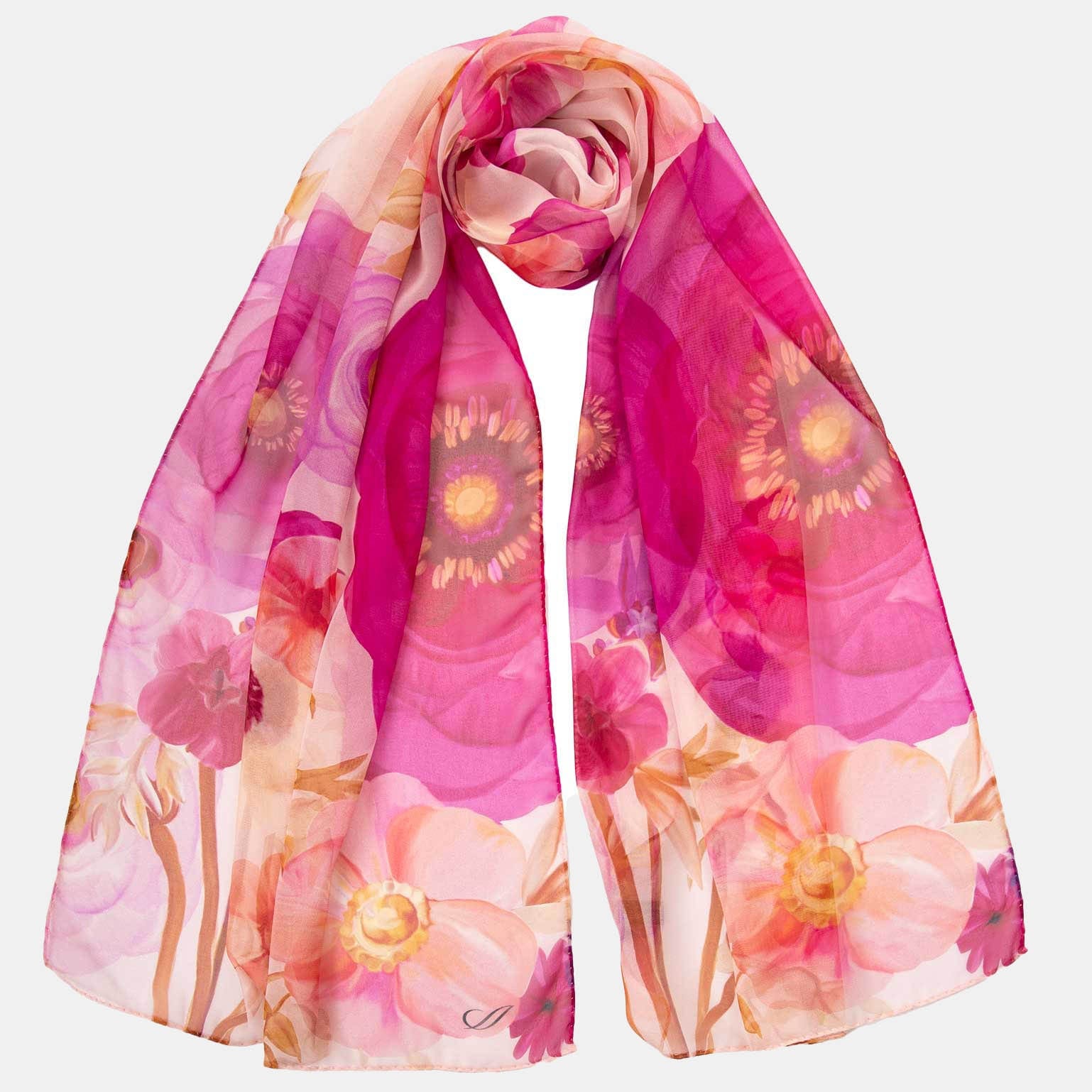 Campo de' Fiori - Long Silk Scarf - Pink - My Men's Shop