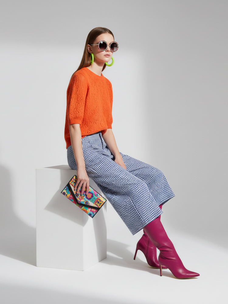 Plaid Wide-Leg Pants 7/8, Brooklyn Heights | Women - BYMANYC ® New York - My Men's Shop