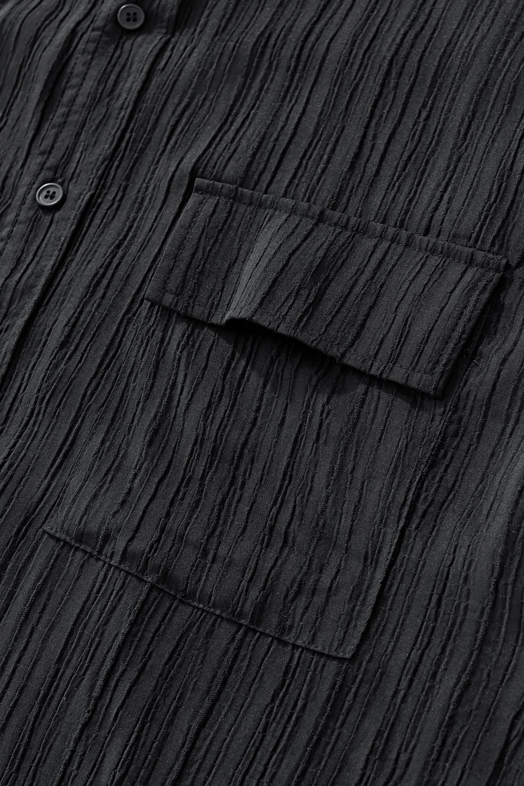 Crinkle Texture Shirt & Pant Set BLACK - My Men's Shop