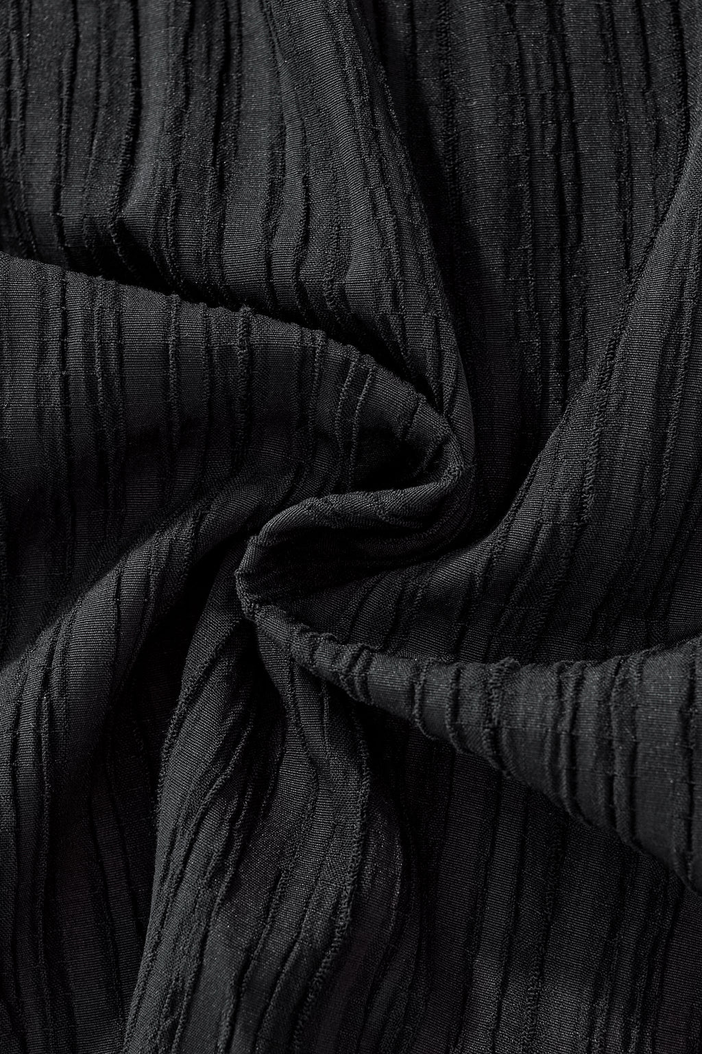 Crinkle Texture Shirt & Pant Set BLACK - My Men's Shop