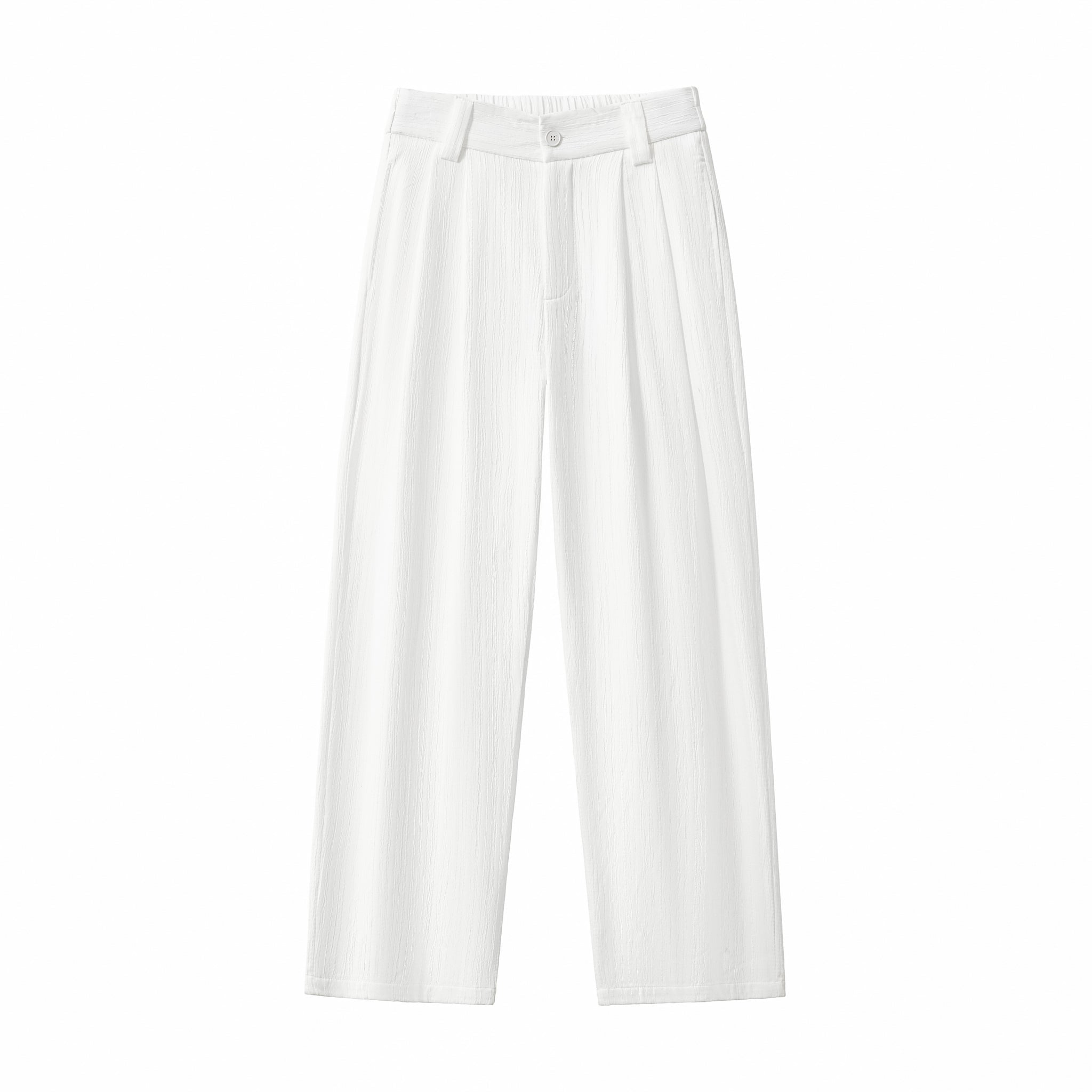 Crinkle Texture Shirt & Pant Set WHITE - My Men's Shop