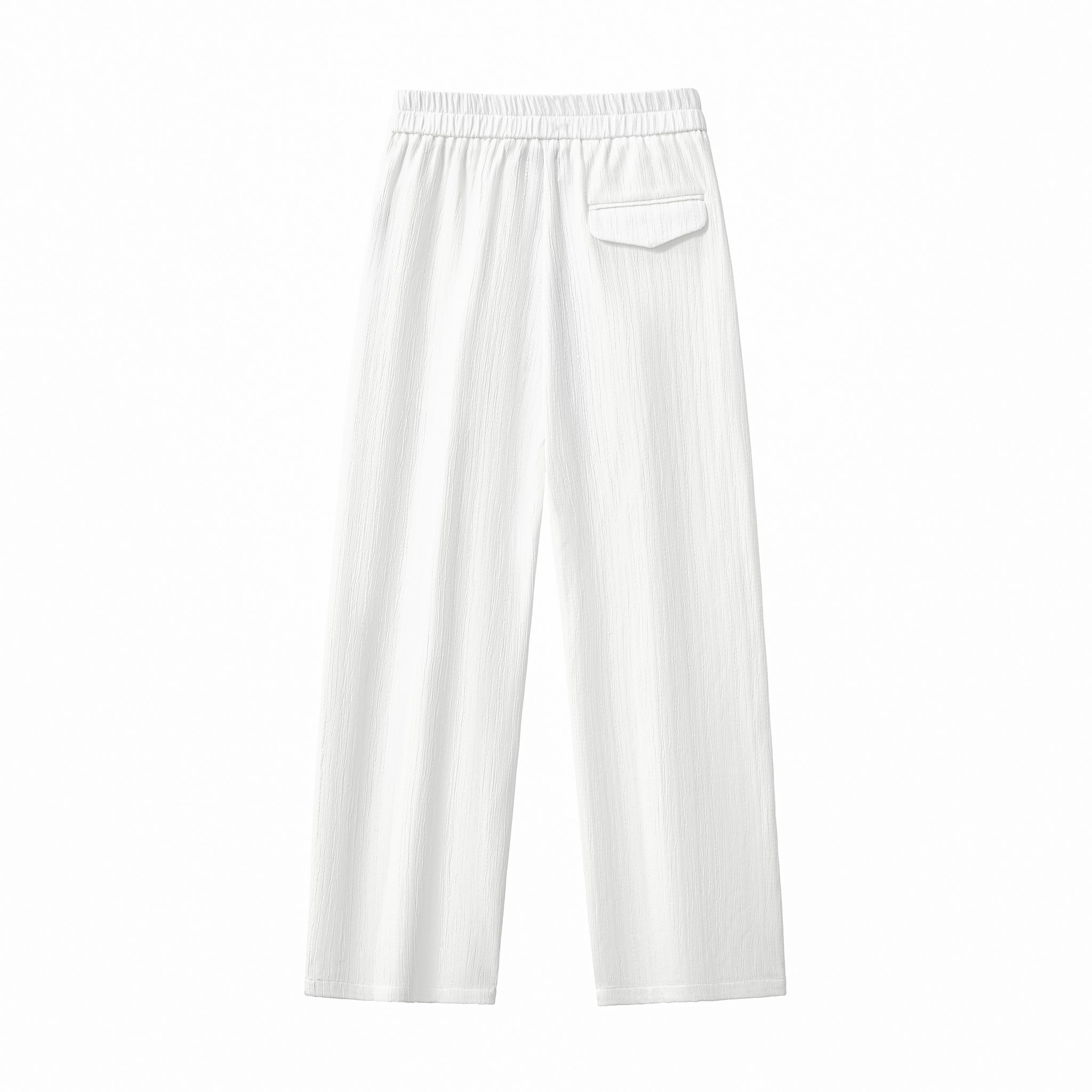 Crinkle Texture Shirt & Pant Set WHITE - My Men's Shop