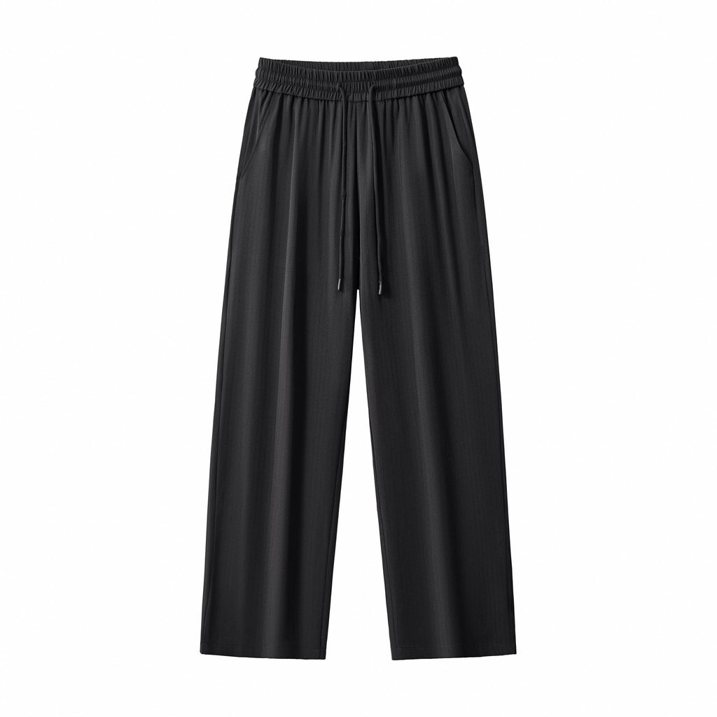 Flow Set – Textured Short Sleeve Shirt & Pant BLACK - My Men's Shop
