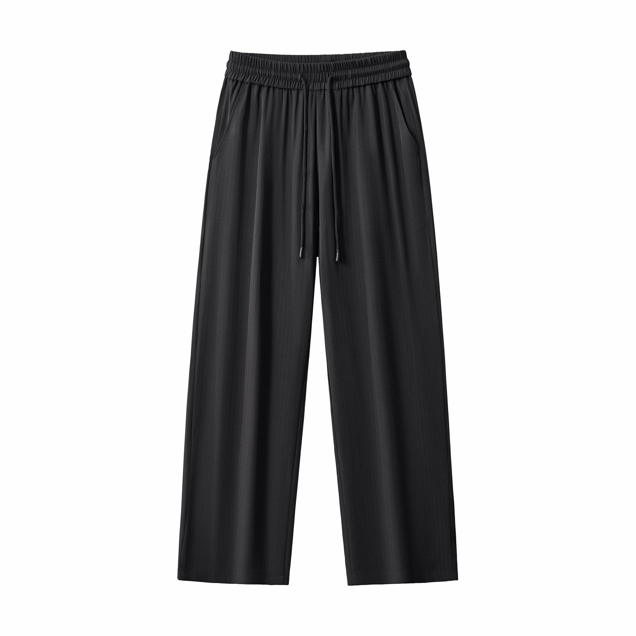 Flow Set – Textured Short Sleeve Shirt & Pant BLACK - My Men's Shop