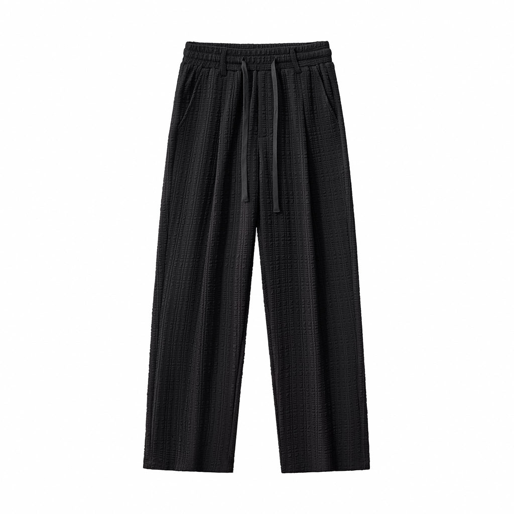 Loft Set – Textured Short Sleeve Shirt & Pant BLACK - My Men's Shop