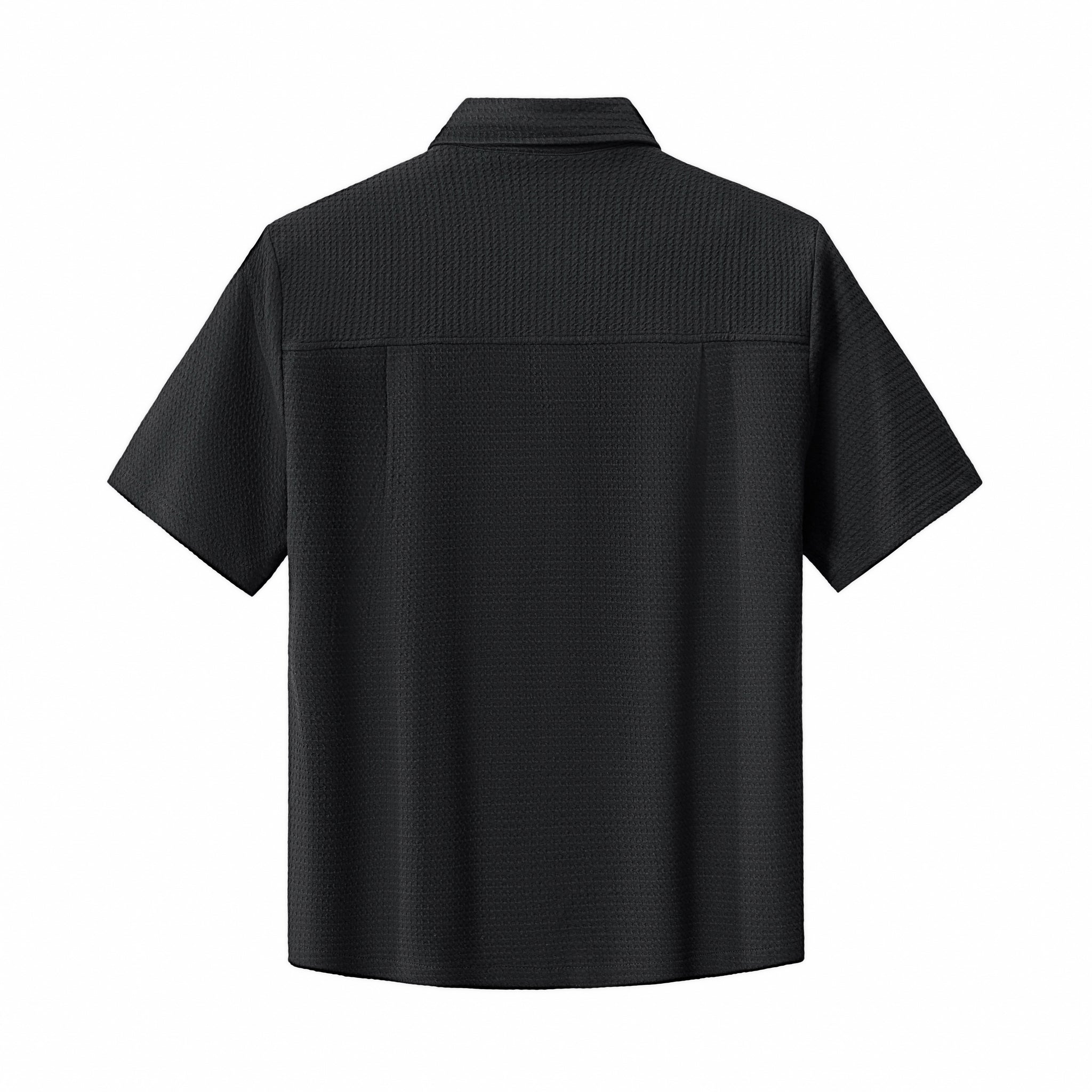 Vista Set – Waffle Textured Shirt & Pant BLACK - My Men's Shop