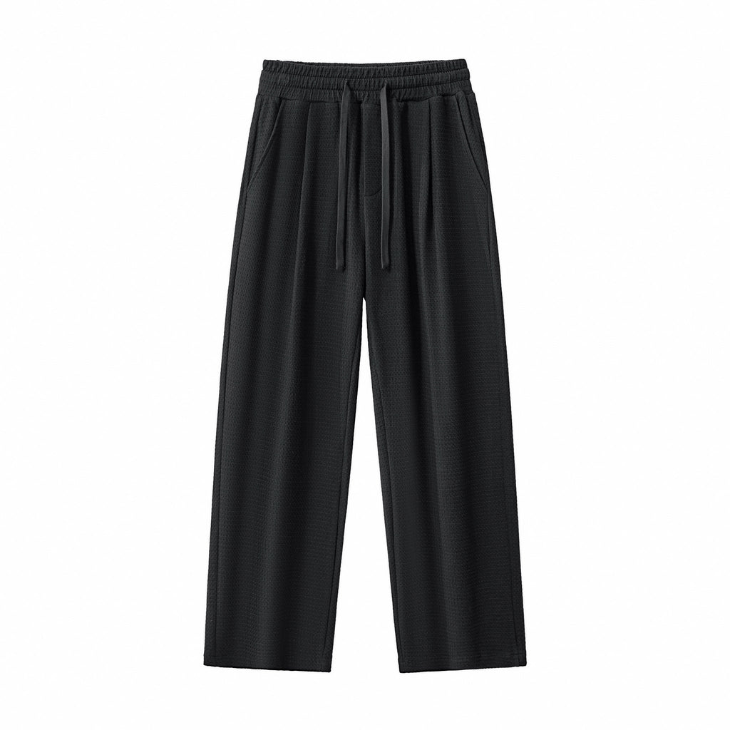 Vista Set – Waffle Textured Shirt & Pant BLACK - My Men's Shop