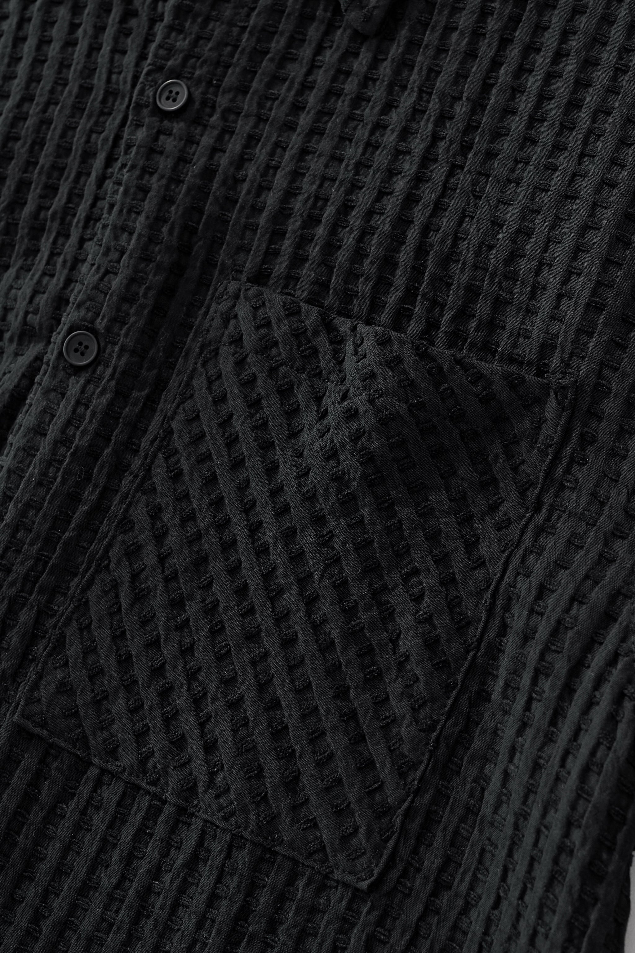 Drift Set – Waffle Textured Shirt & Short BLACK - My Men's Shop