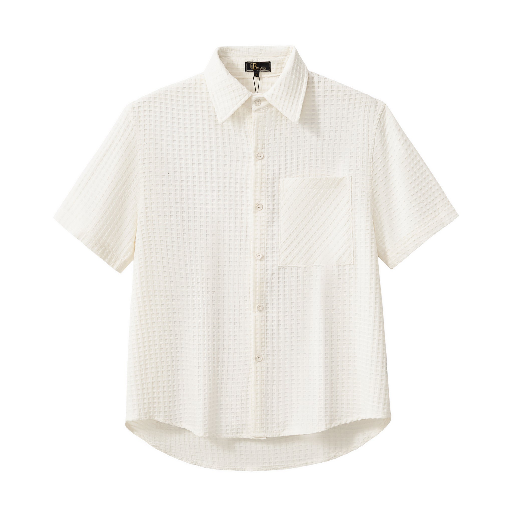Drift Set – Waffle Textured Shirt & Short WHITE - My Men's Shop