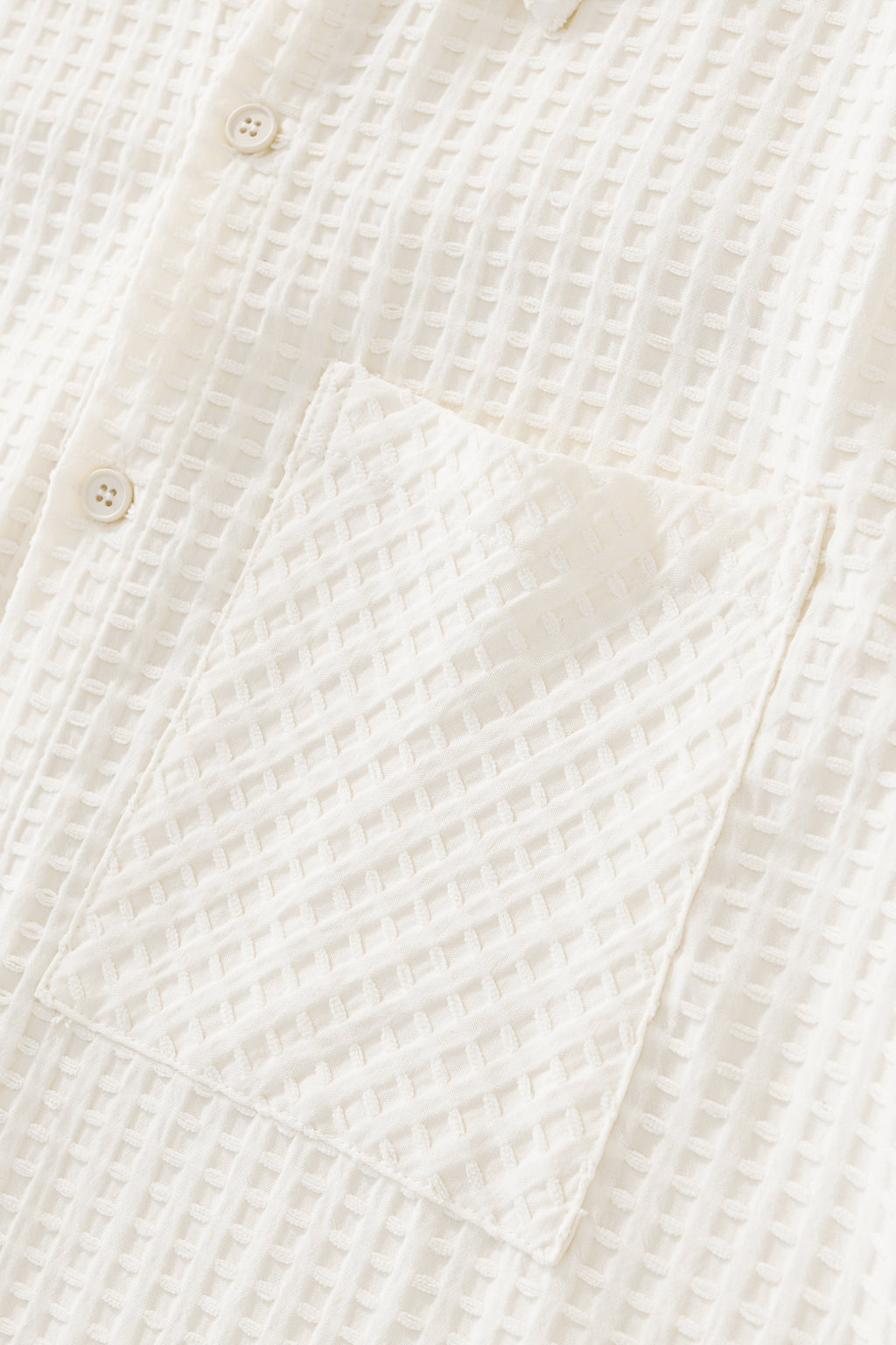 Drift Set – Waffle Textured Shirt & Short WHITE - My Men's Shop