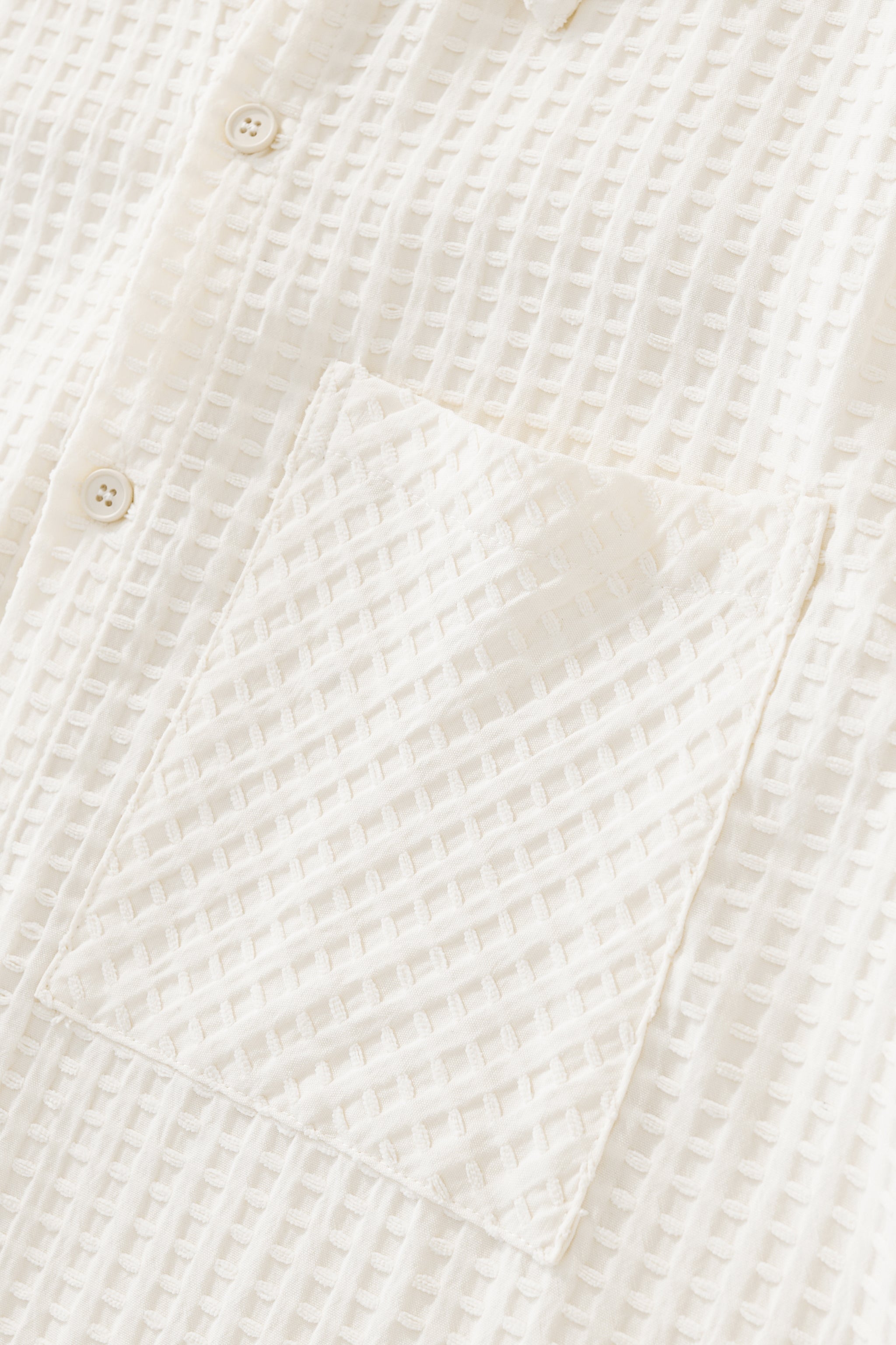 Drift Set – Waffle Textured Shirt & Short WHITE - My Men's Shop