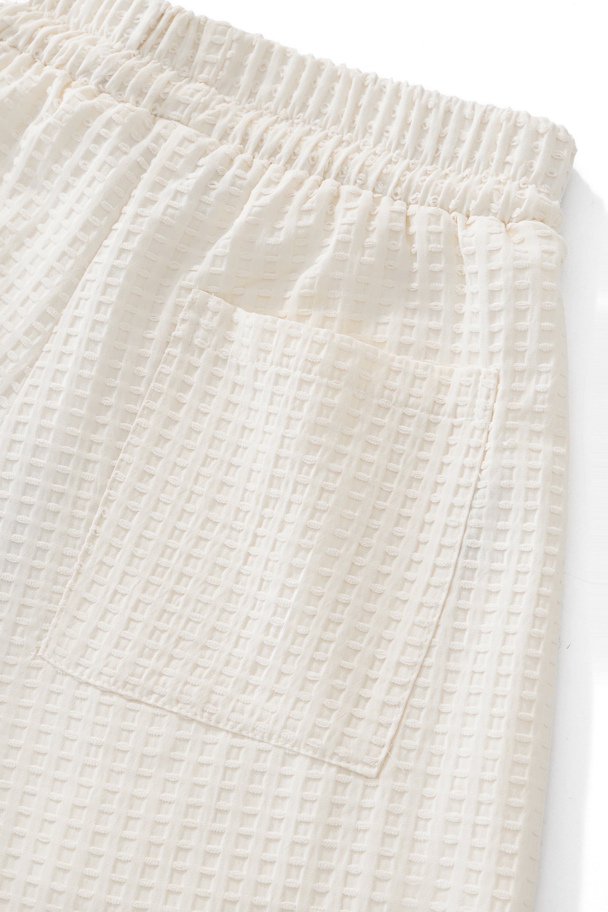 Drift Set – Waffle Textured Shirt & Short WHITE - My Men's Shop