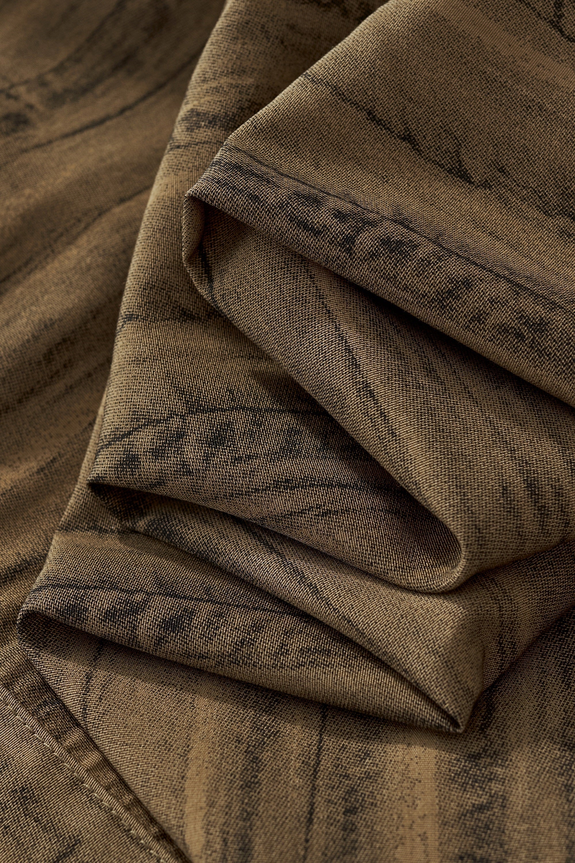 Strata Set – Printed Long Sleeve Shirt & Pant BROWN - My Men's Shop