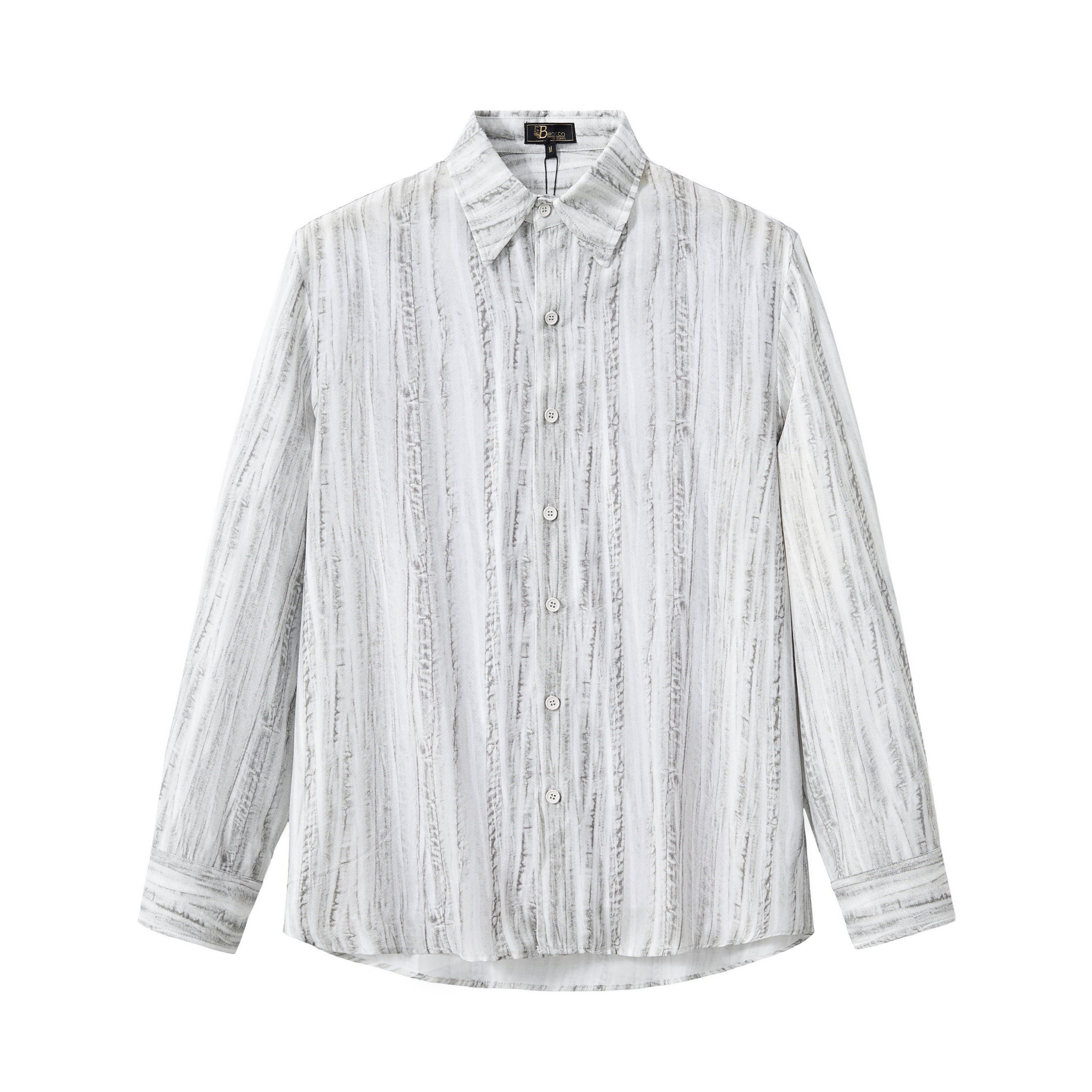 Strata Set – Printed Long Sleeve Shirt & Pant GREY - My Men's Shop