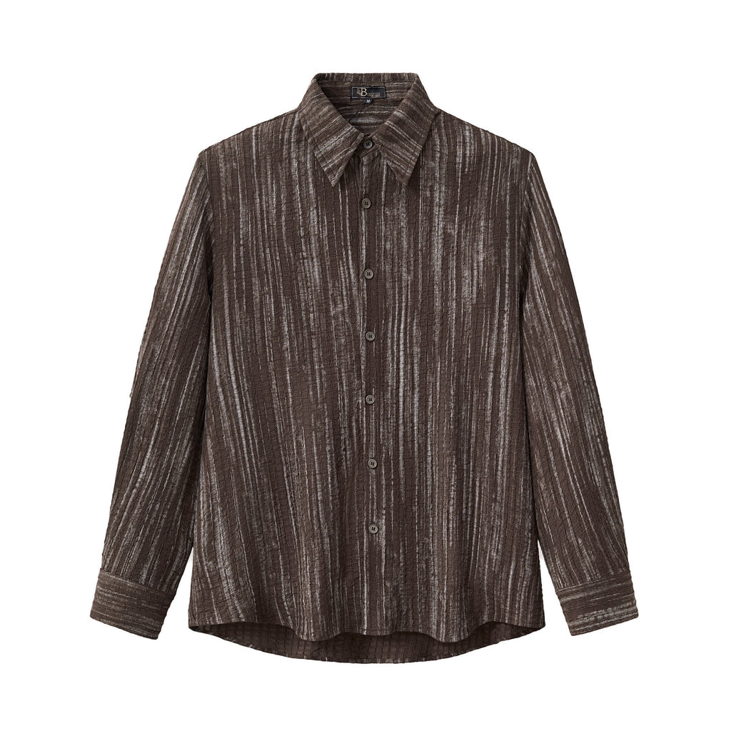 Canyon Set – Printed LS Shirt & Pleated pant BROWN - My Men's Shop