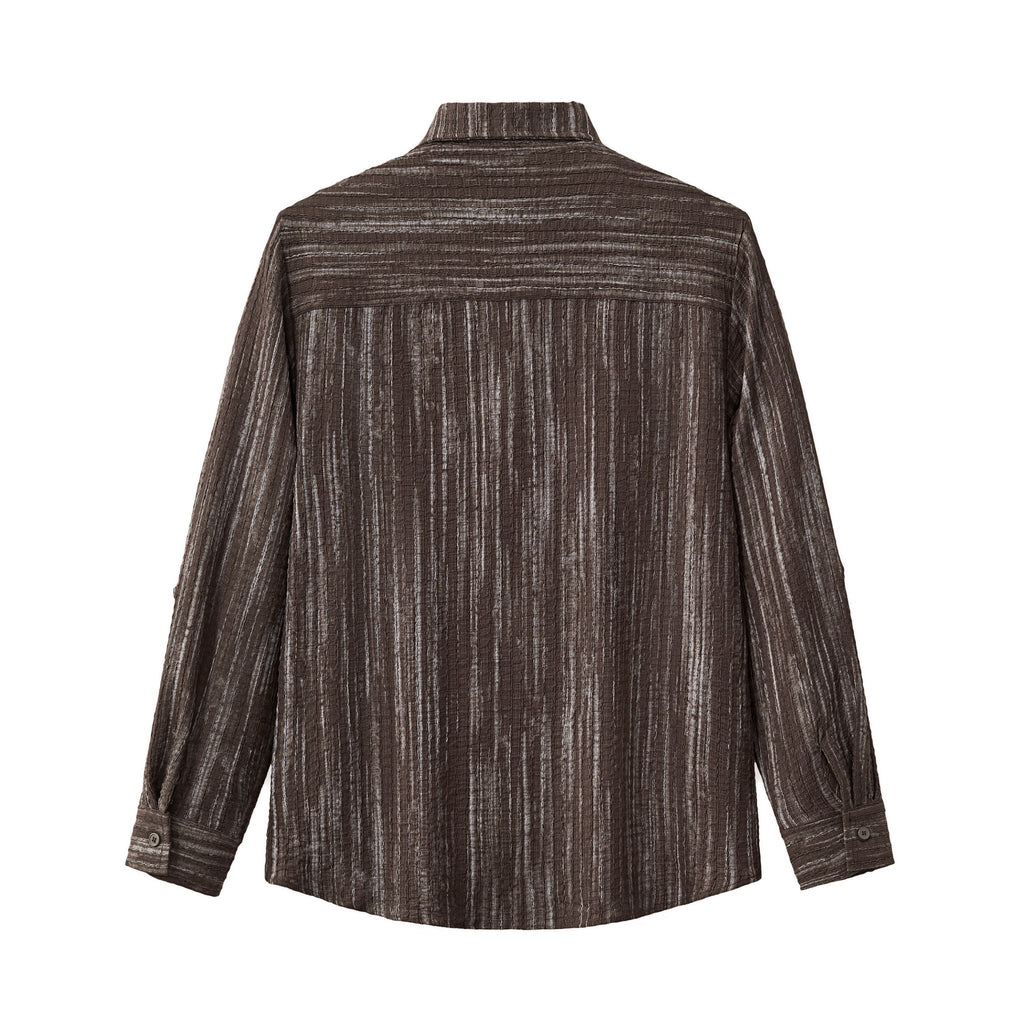 Canyon Set – Printed LS Shirt & Pleated pant BROWN - My Men's Shop