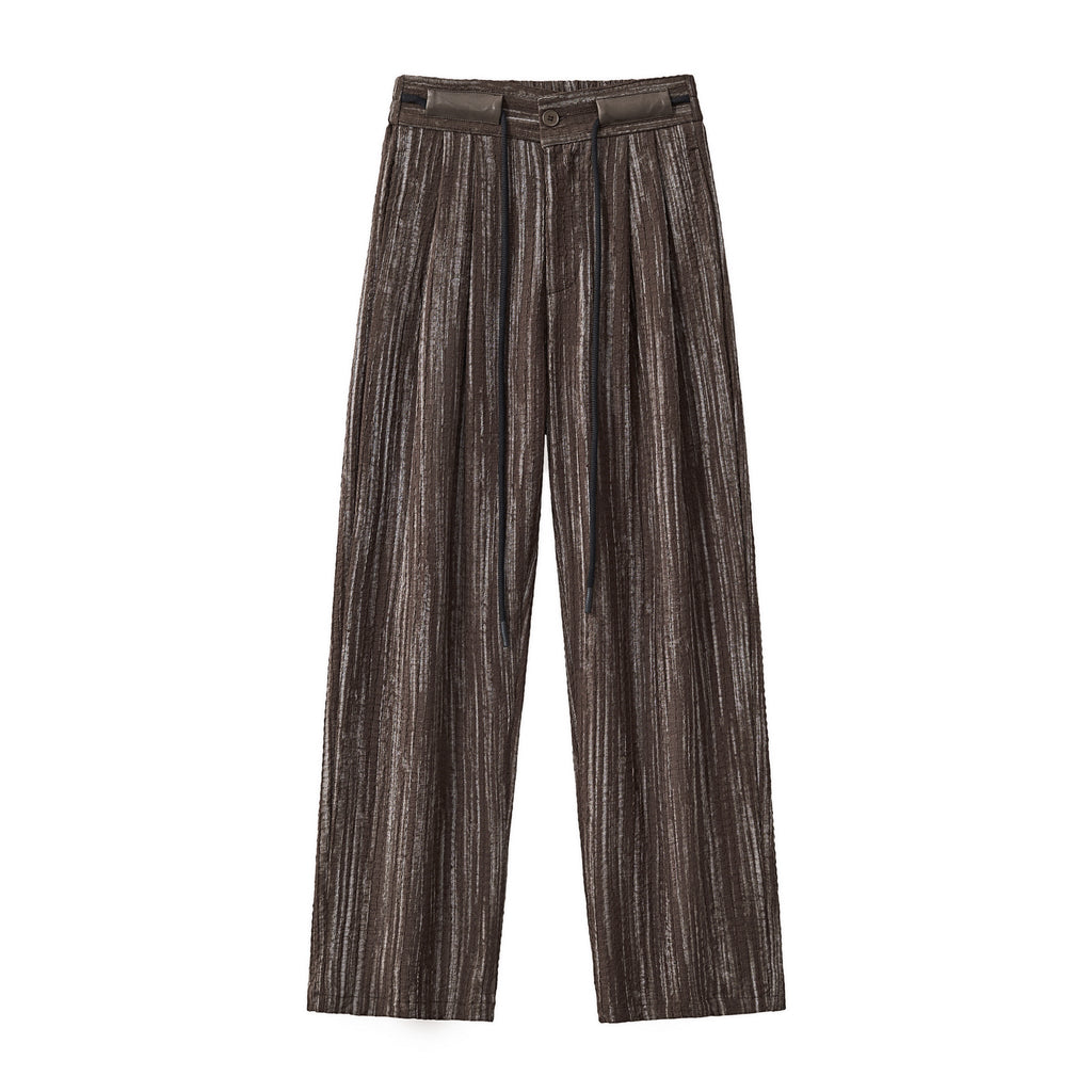 Canyon Set – Printed LS Shirt & Pleated pant BROWN - My Men's Shop