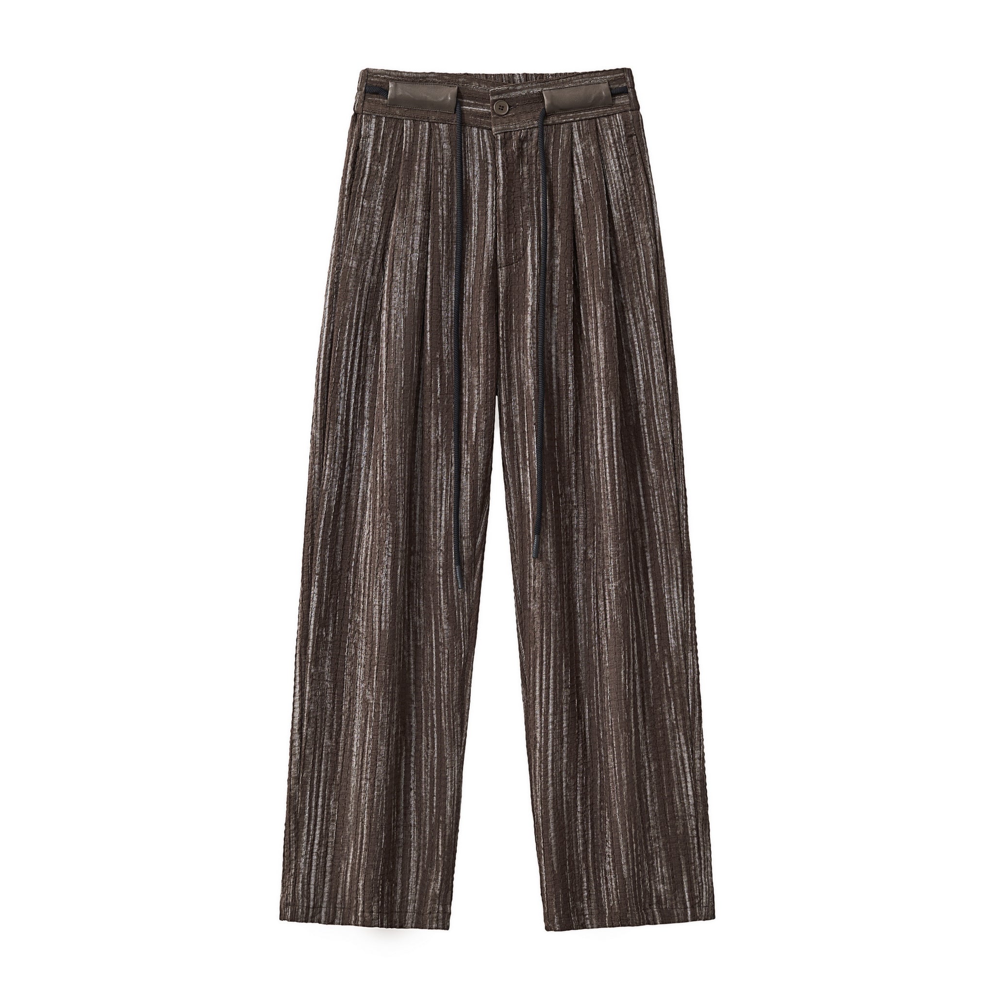 Canyon Set – Printed LS Shirt & Pleated pant BROWN - My Men's Shop