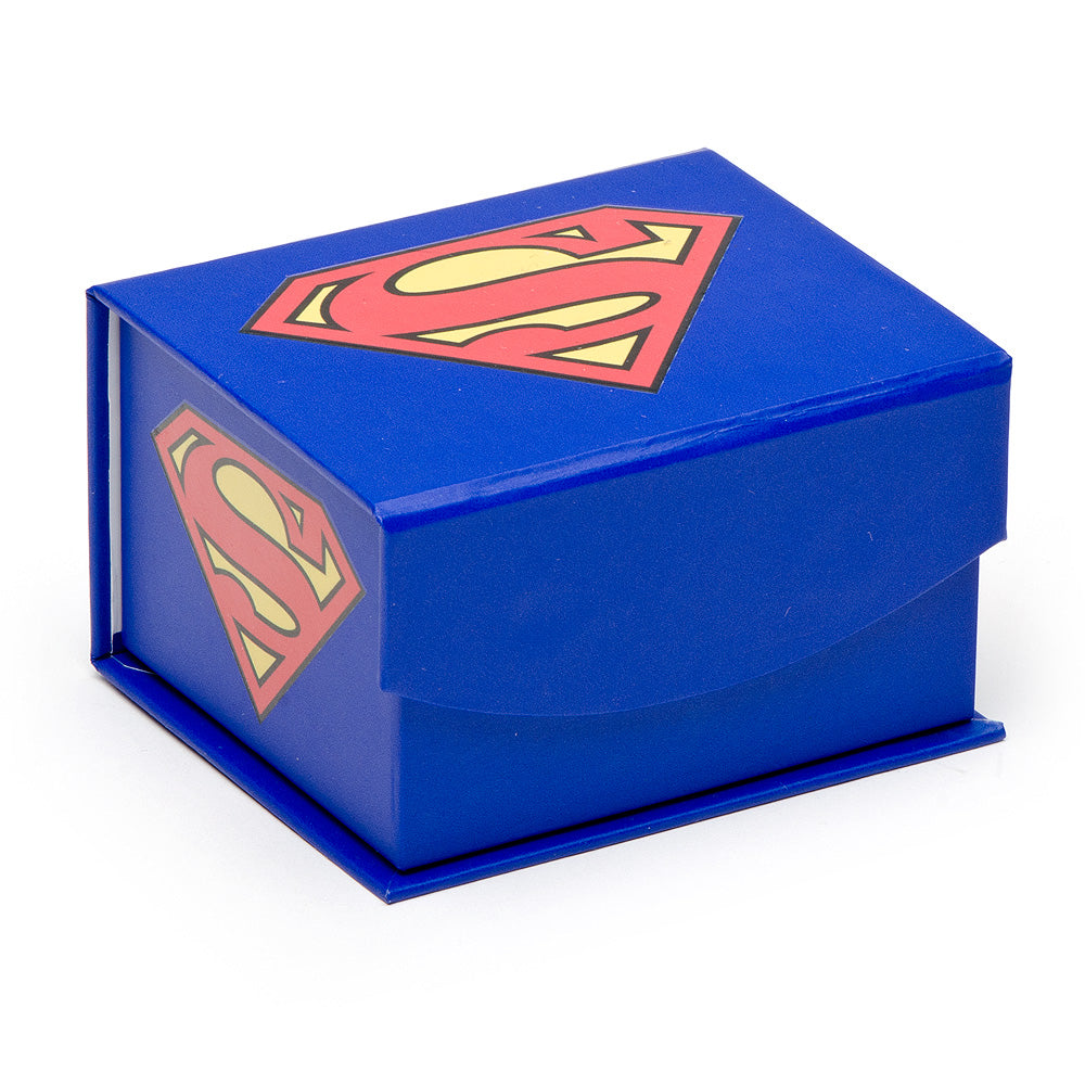 DC Superman Shield Satin Black Cufflinks