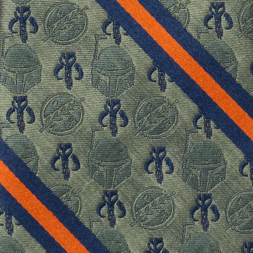 Star Wars Boba Fett Mythosaur Green, Orange, and Blue Striped Tie