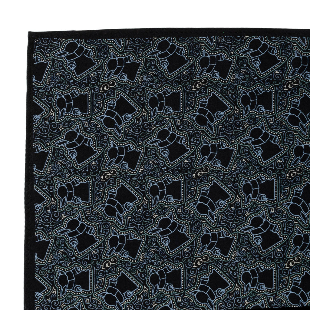 Star Wars Grogu Outline Navy Blue Pocket Square
