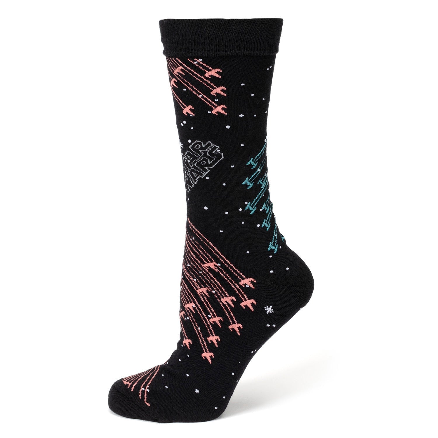 Star Wars Millennium Falcon Black Tie, X-Wing and Tie Fighter Battle Dress Socks, and Hyperspace Glow-in-the-Dark Tie Bar Gift Set