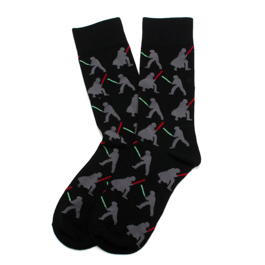 Star Wars LIGHTSABER Battle Dress Socks and Darth Vader Lapel Pin Gift Set