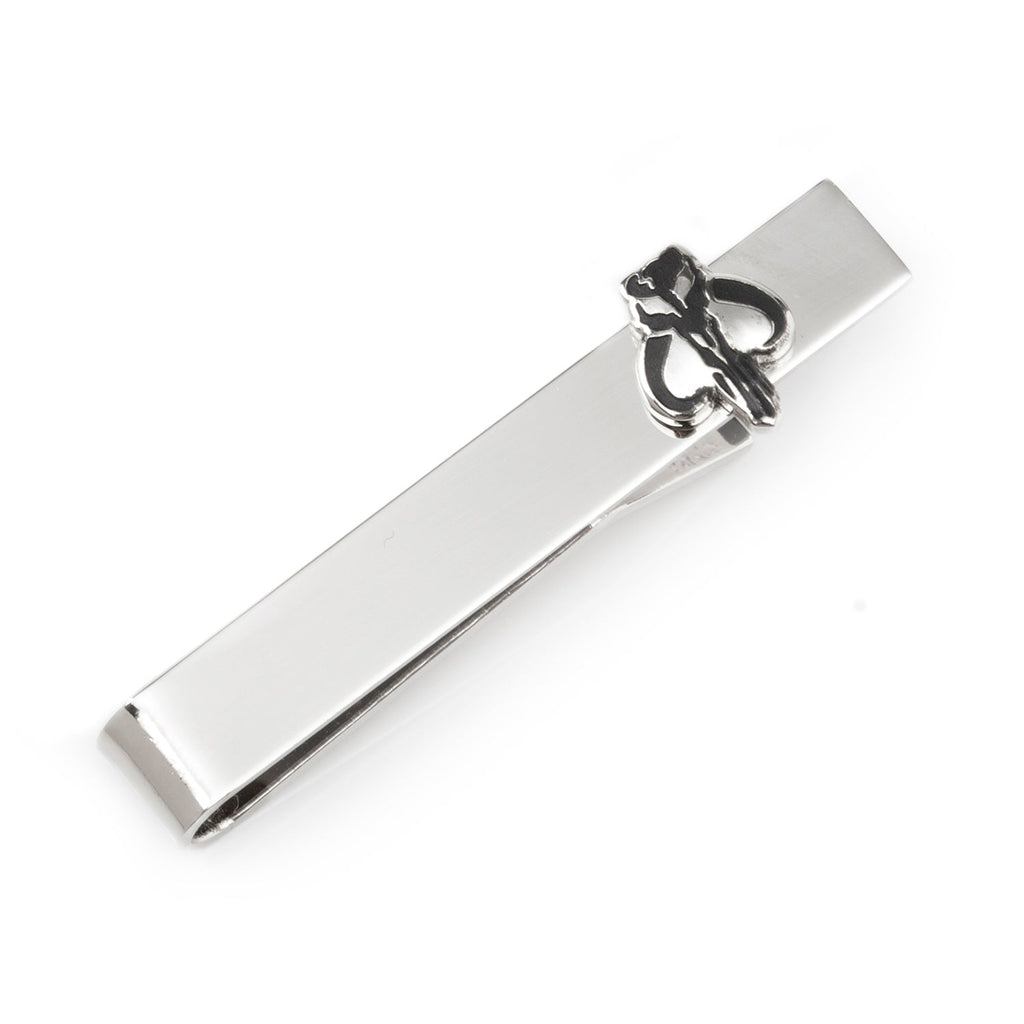Star Wars Mandalorian Mythosaur Gray Tie, Red Pocket Square, Cufflinks, and Tie Bar Gift Set