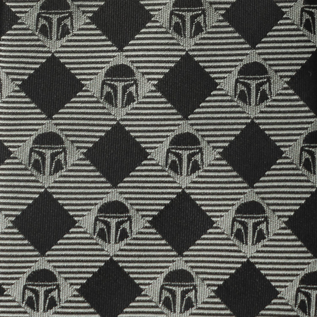 Star Wars Mandalorian Black and Gray Plaid Tie