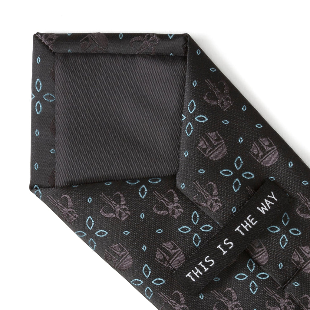 Star Wars Mandalorian Motif Black Tie