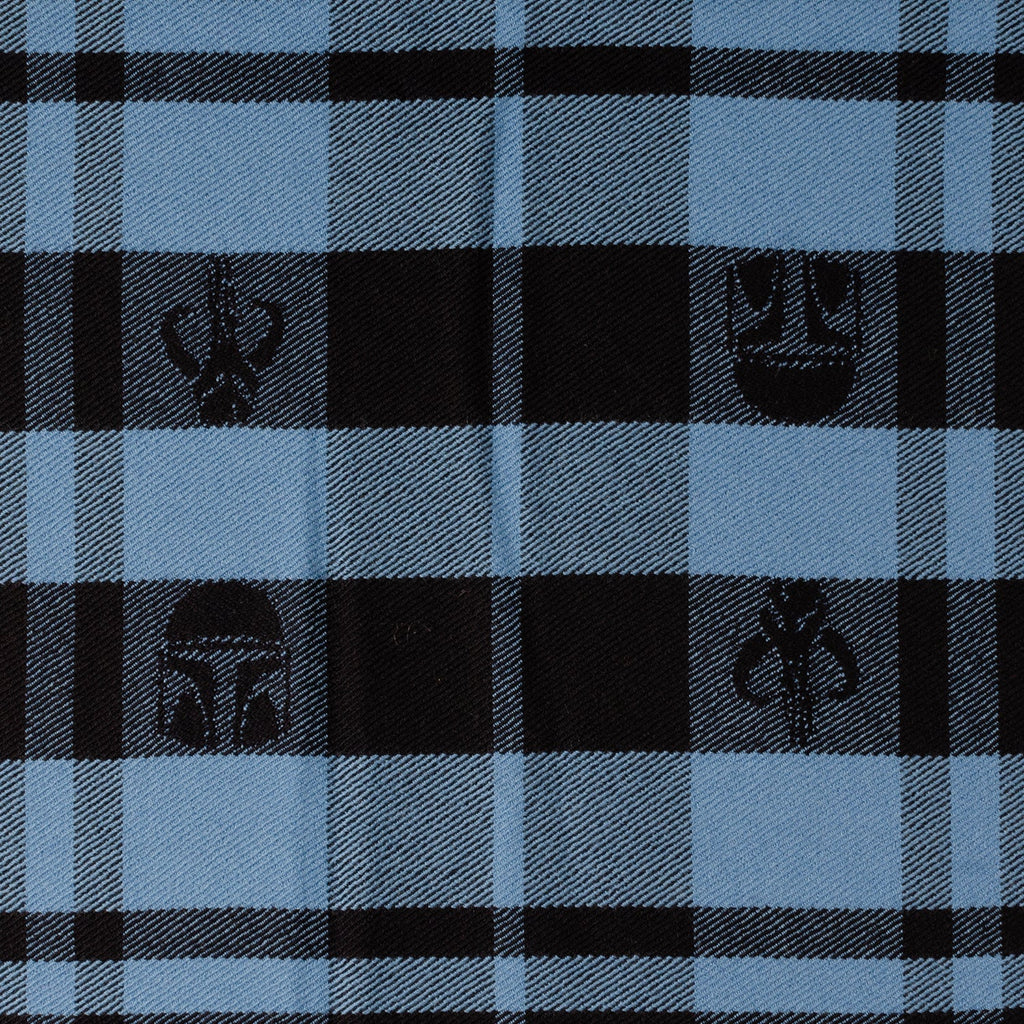 Star Wars Mandalorian Blue Tartan Scarf