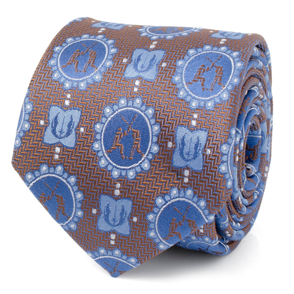 Star Wars Obi-Wan Kenobi and Anakin Skywalker LIGHTSABER Battle Blue Tie
