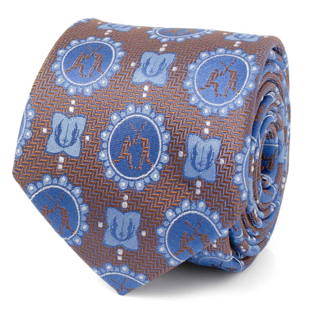 Star Wars Obi-Wan Kenobi and Anakin Skywalker LIGHTSABER Battle Blue Tie