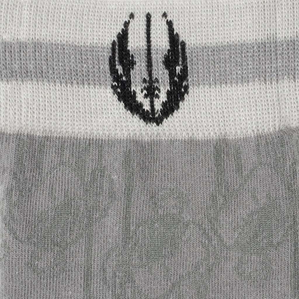 Star Wars Obi-Wan Kenobi Blue LIGHTSABER Pattern Black Tie, Tie Clip, and Gray Jedi Crest Dress Socks Gift Set