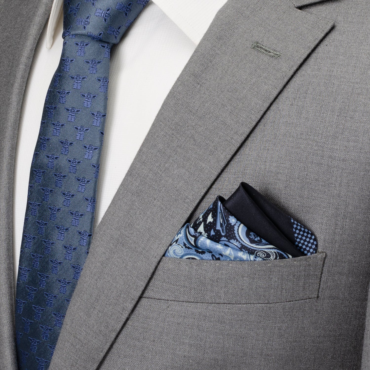 Star Wars Darth Vader Blue Paisley Pocket Square - My Men's Shop