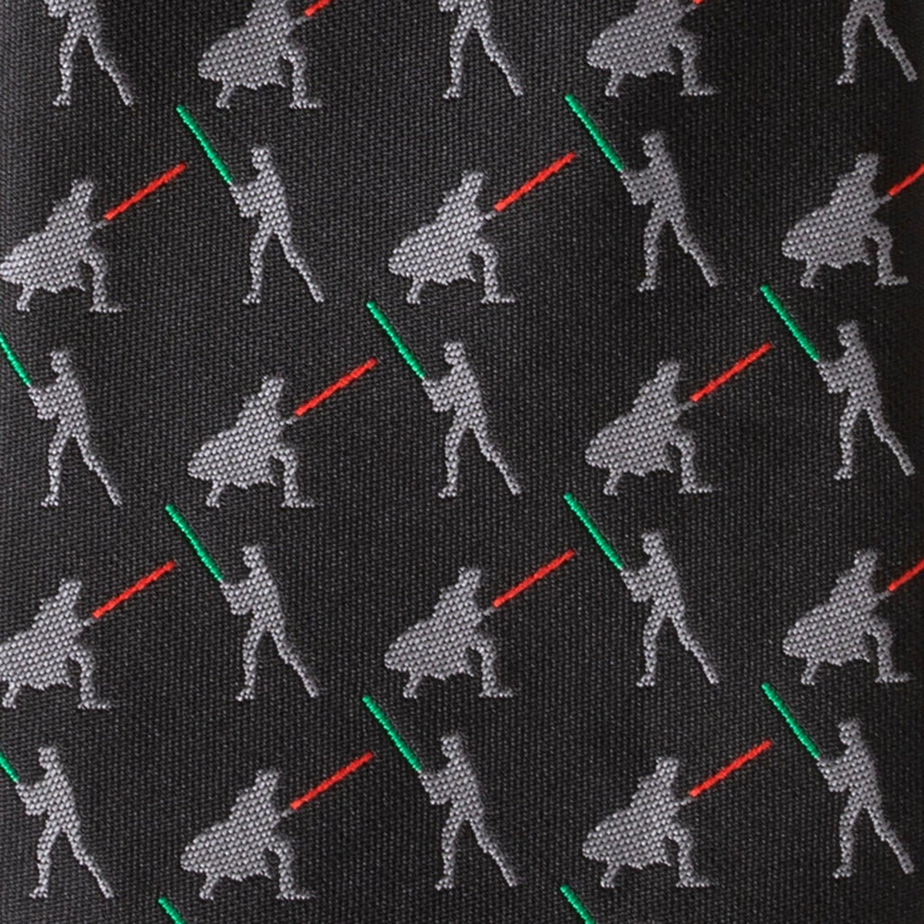 Star Wars Darth Vader and Luke Skywalker LIGHTSABER Battle Black Tie