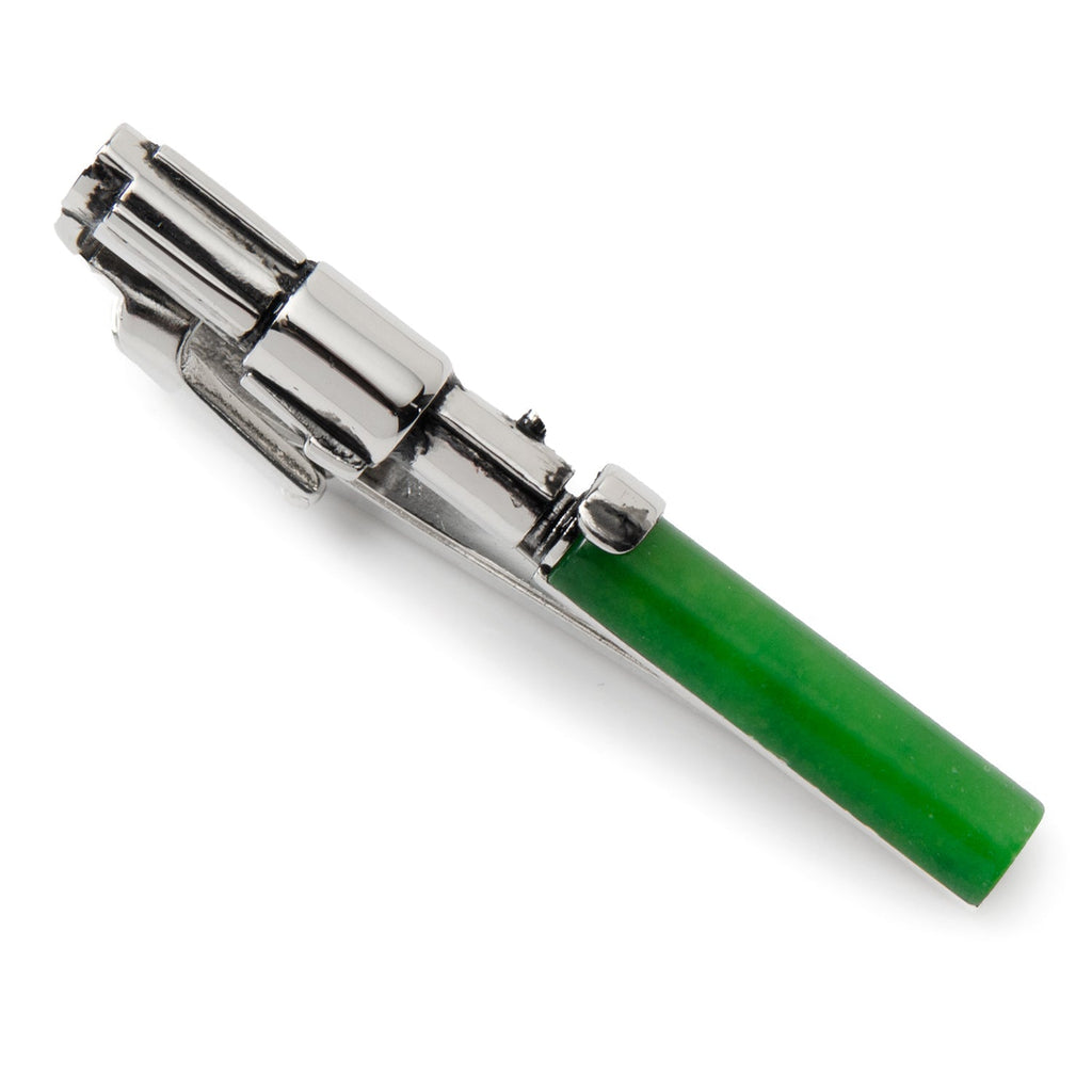 Star Wars Yoda Green and Blue Paisley Tie and LIGHTSABER Tie Clip Gift Set