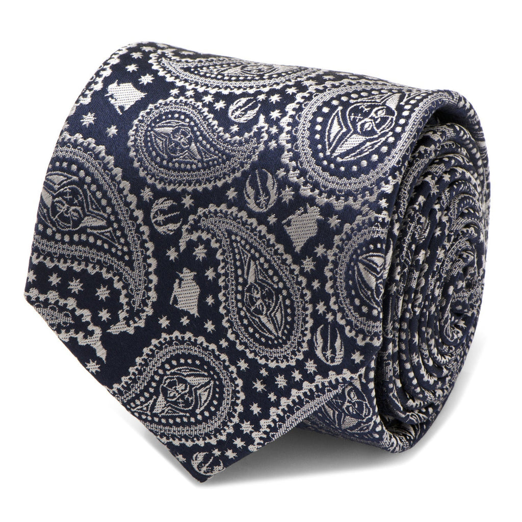 Star Wars Yoda Navy Paisley Tie