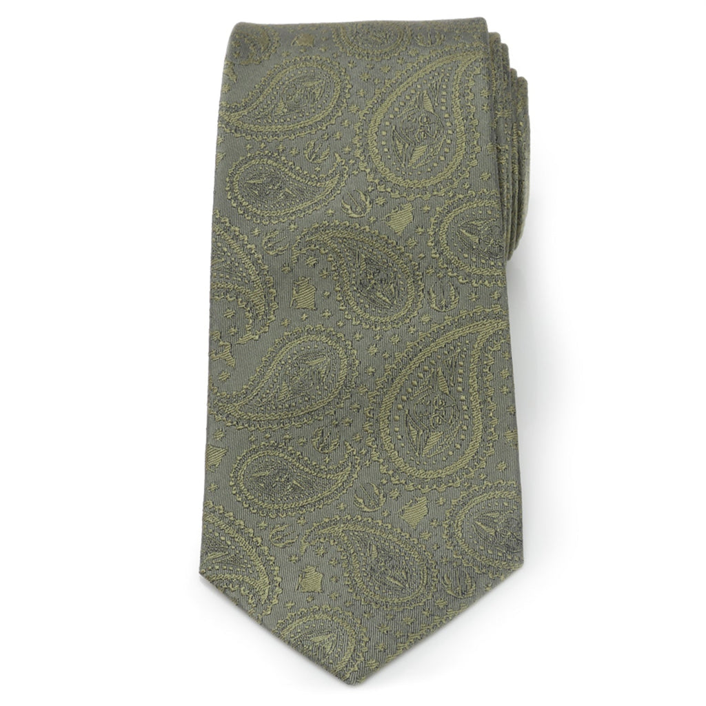 Star Wars Yoda Sage Green Silk Tie