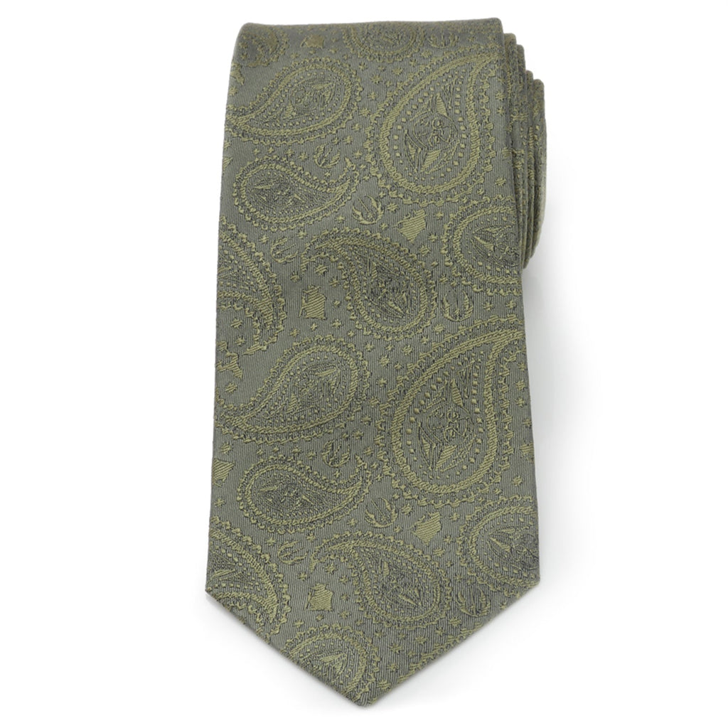 Star Wars Yoda Sage Green Silk Tie