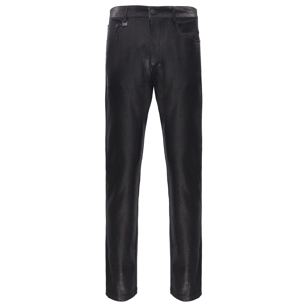 Men’s Elegant Black Textured Dress Pants BLACK - My Men's Shop