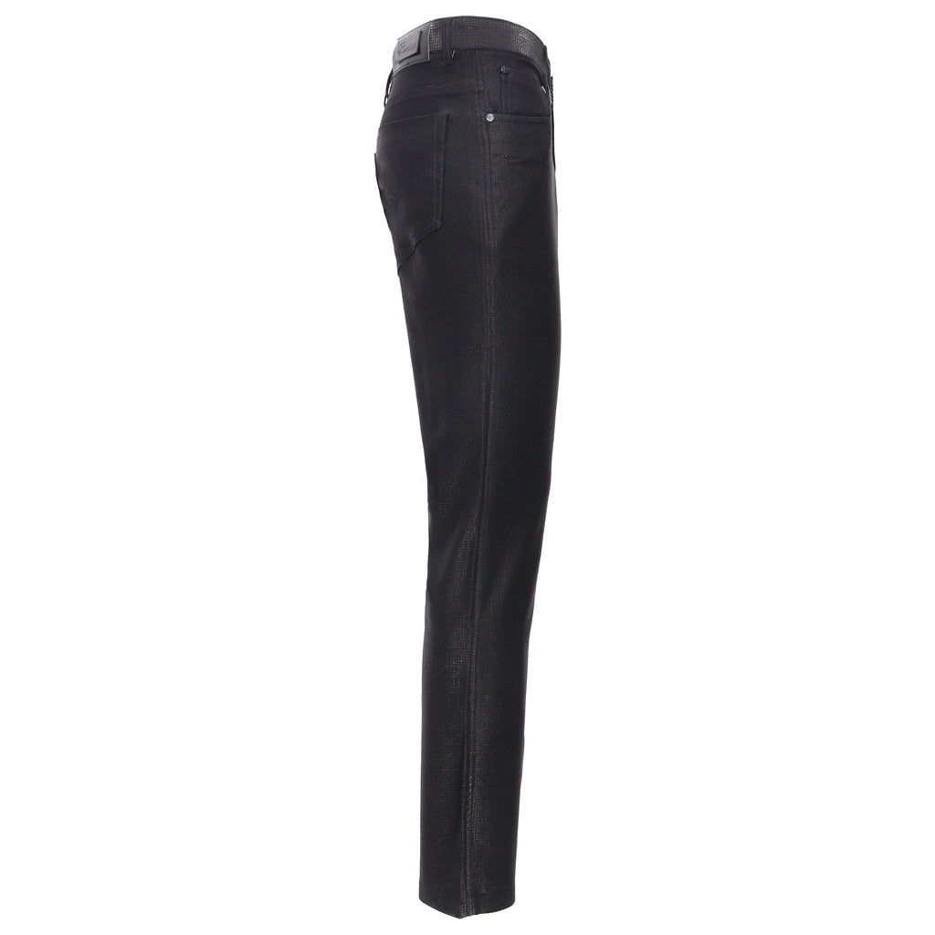 Men’s Elegant Black Textured Dress Pants BLACK - My Men's Shop