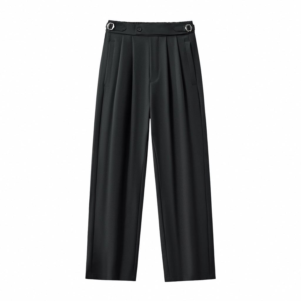 Wellington Side-Tab Trousers BLACK - My Men's Shop
