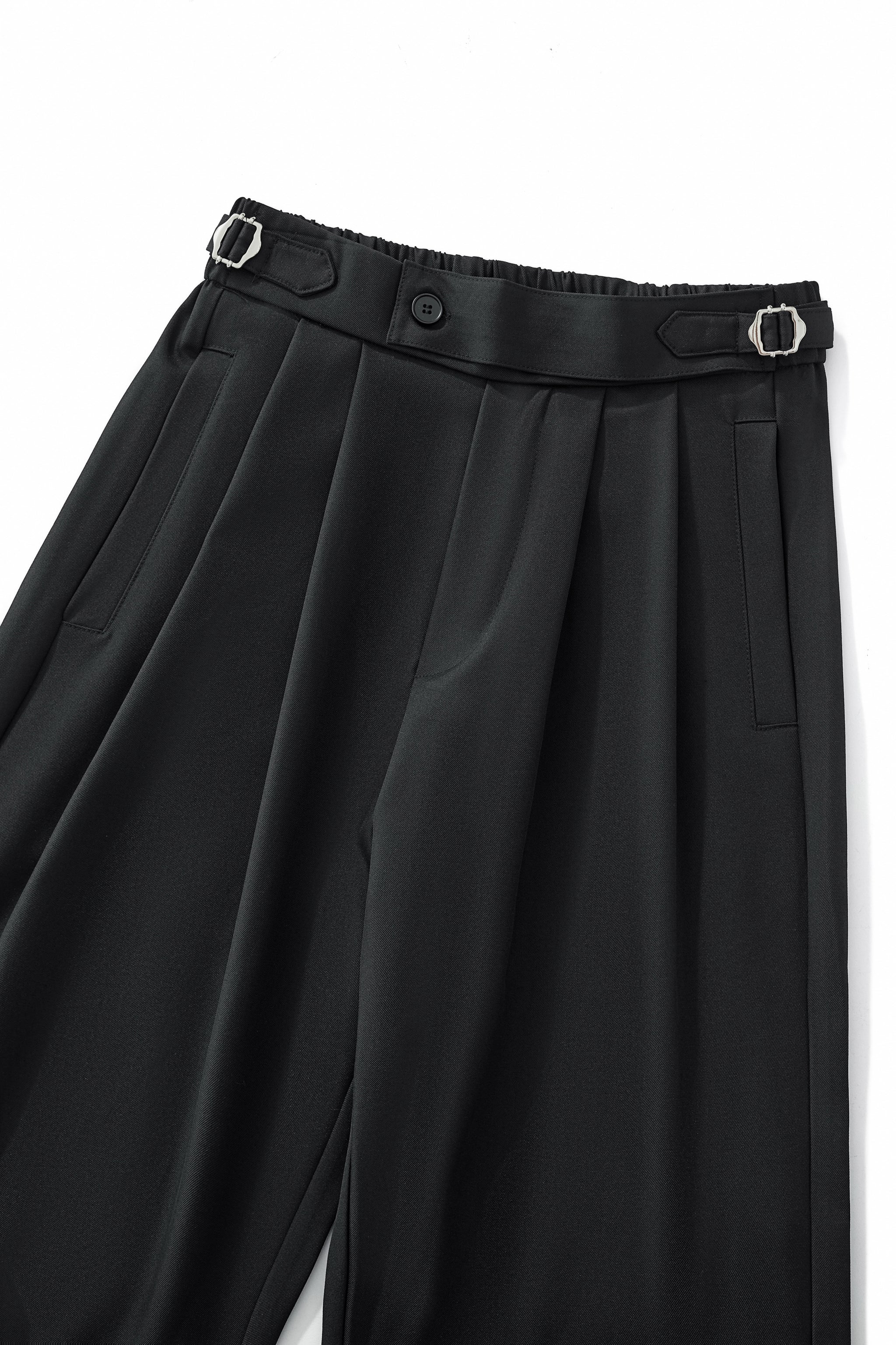 Wellington Side-Tab Trousers BLACK - My Men's Shop