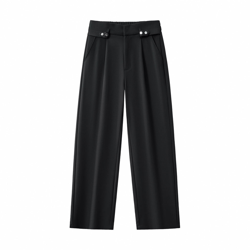 Kingsley Side-Tab Trousers BLACK - My Men's Shop