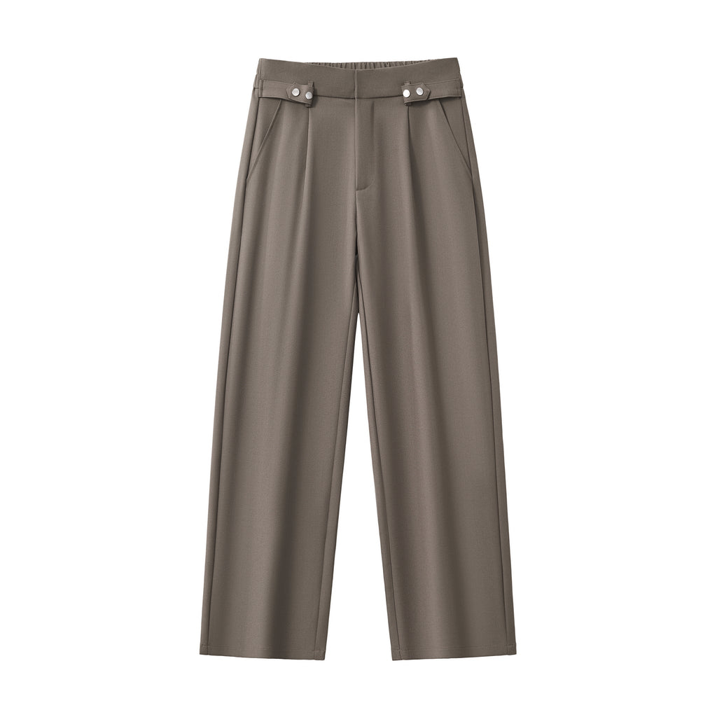 Kingsley Side-Tab Trousers BROWN - My Men's Shop