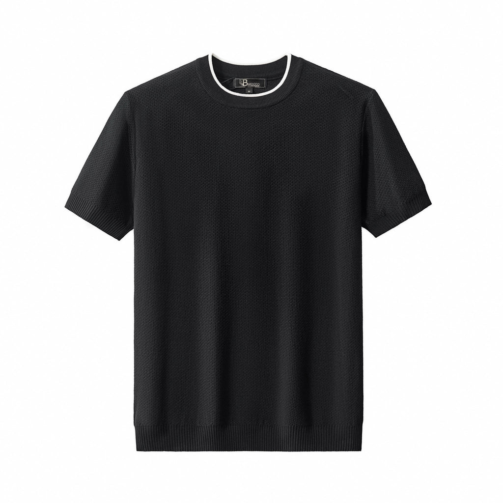 Textura Knit Tee BLACK - My Men's Shop